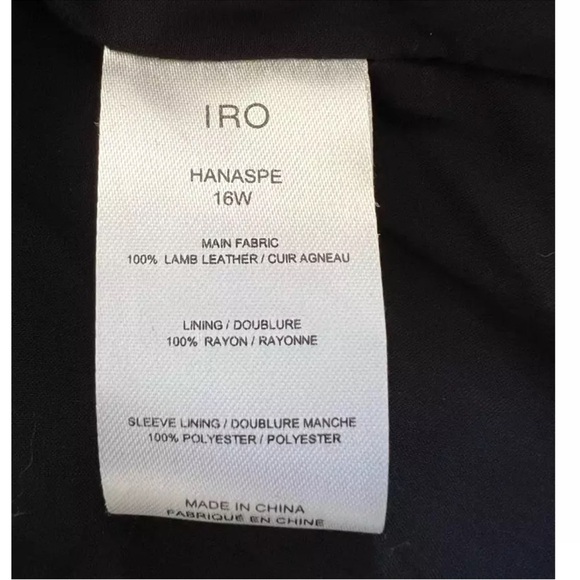 IRO (intermix) Women's Hana Leather Moto Jacket -blush pink- size 38 - Picture 7 of 8